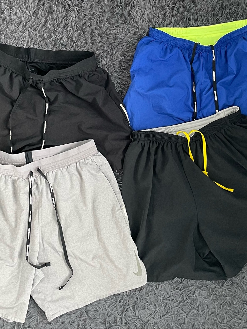Men Size Medium Nike Dri-Fit Woven Running Shorts Bundle Lof of 4